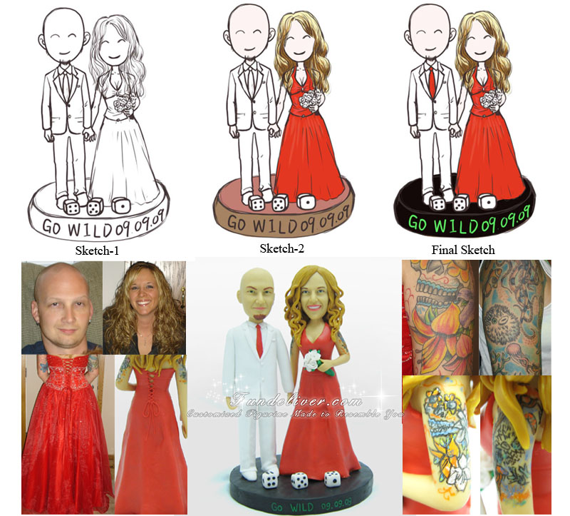 tattoo cake toppers